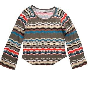 Munthe plus Simonsen Designer Top Bell Sleeve Scoop Neck Rounded Hem Copenhagen